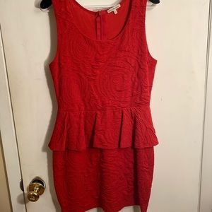 Red Peplum Dress